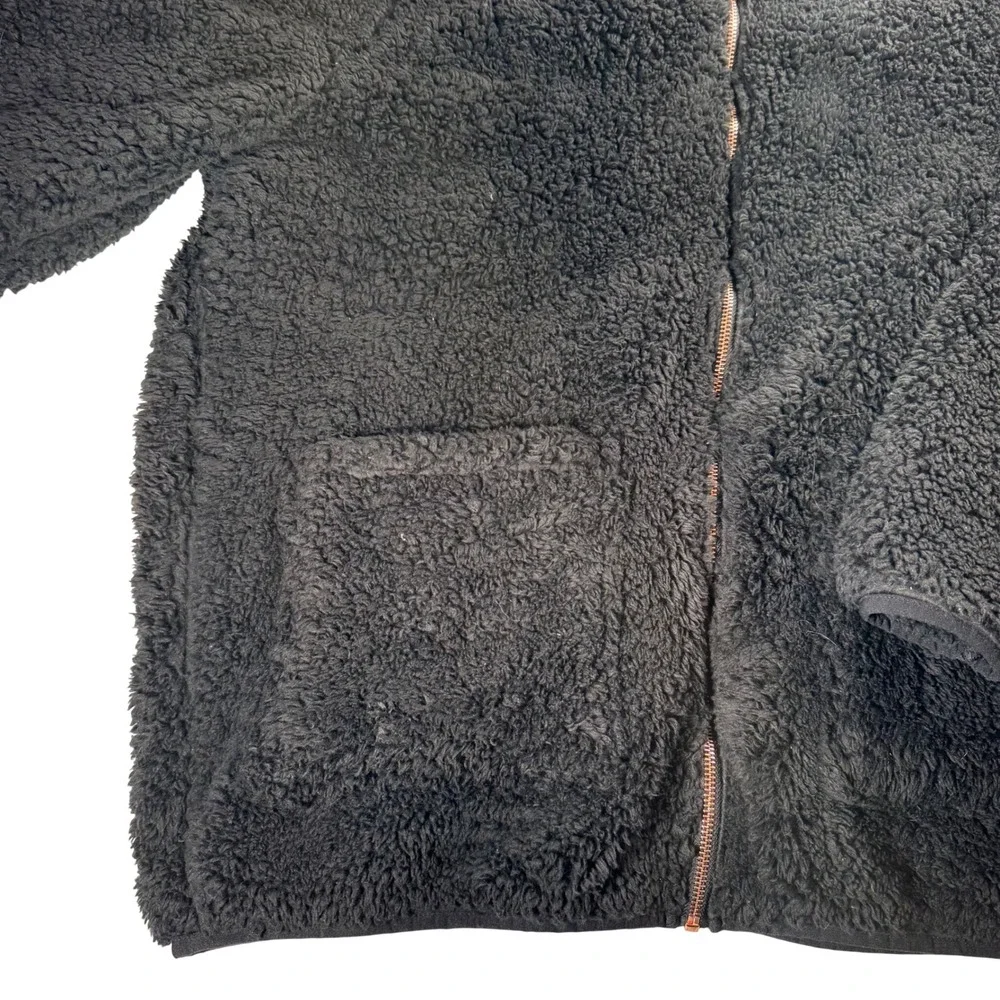 Volcom Kids Black‎ Fuzzy Fleece Hooded Jacket Size XL 12